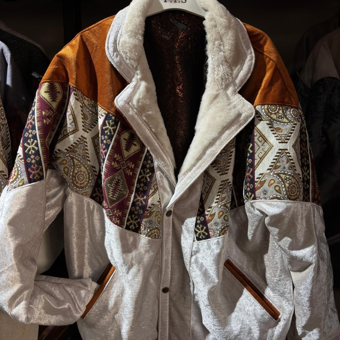 FREAK "VINTAGE SHERPA" ETNIK DESEN PATCHWORK CEKET