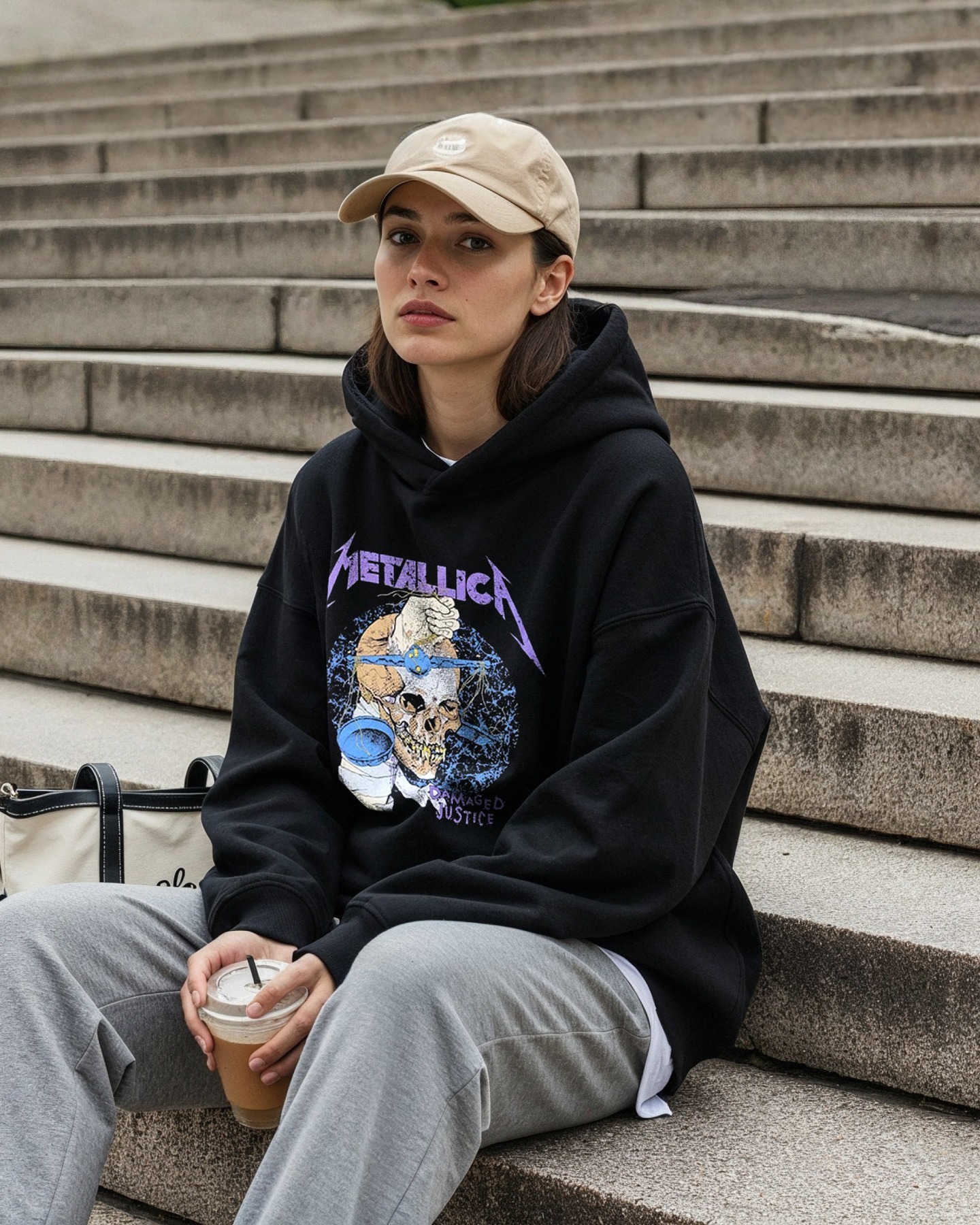FREAK "METALLICA DAMAGED JUSTICE" 450 GSM BOXY HOODIE